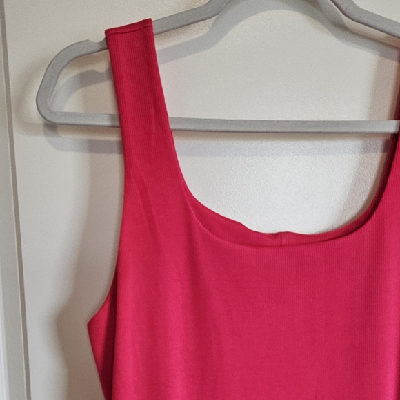 A New Day Hot Pink Dress Square Neck Women's Size Large - Picture 2 of 7